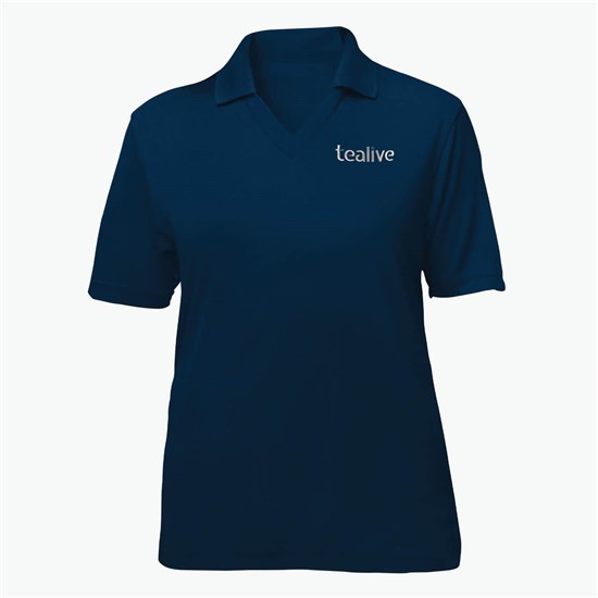 Blue Generation Textured Mesh Performance Polo - Women's