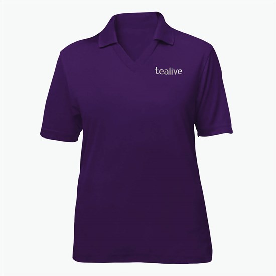 Blue Generation Textured Mesh Performance Polo - Women's