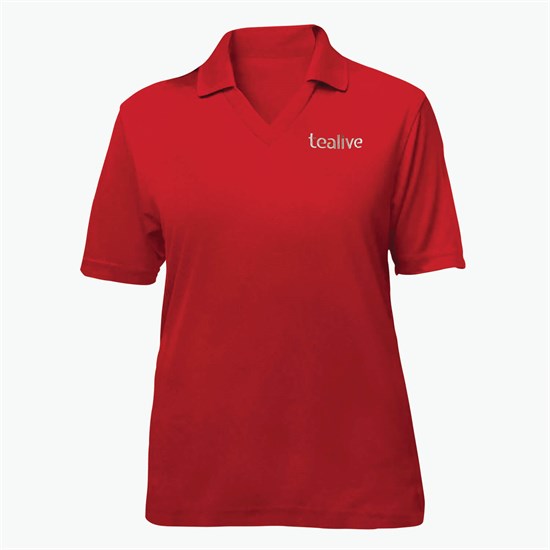 Blue Generation Textured Mesh Performance Polo - Women's