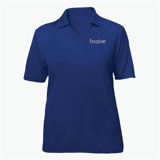 Blue Generation Textured Mesh Performance Polo - Women's
