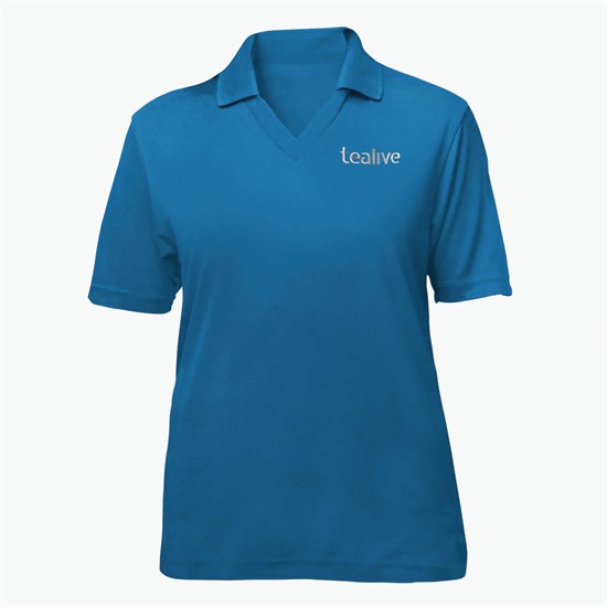 Blue Generation Textured Mesh Performance Polo - Women's
