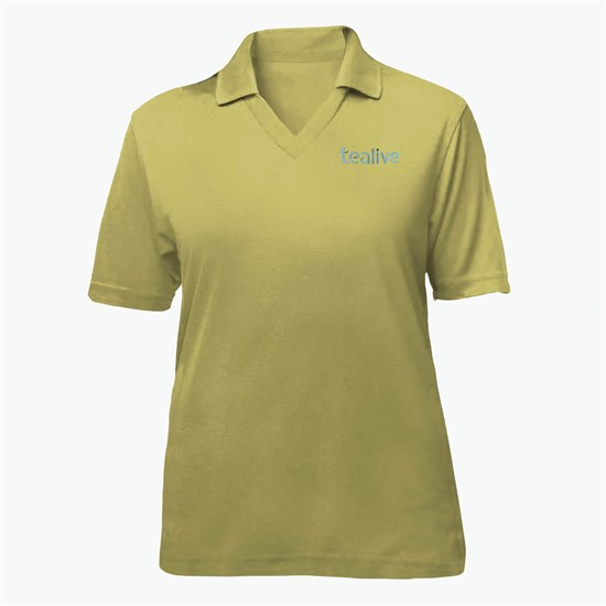 Blue Generation Textured Mesh Performance Polo - Women's
