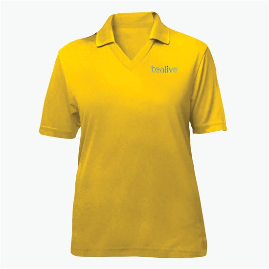Blue Generation Textured Mesh Performance Polo - Women's