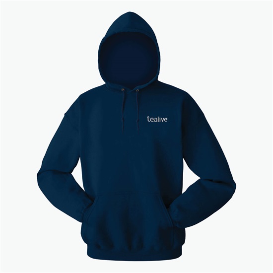 Blue Generation Cotton Blend Hoodie - Embroidered