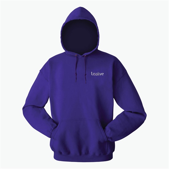 Blue Generation Cotton Blend Hoodie - Embroidered