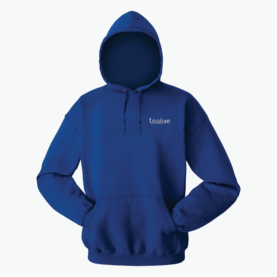 Blue Generation Cotton Blend Hoodie - Embroidered