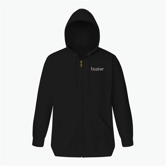 Blue Generation Cotton Blend Full Zip Hoodie - Embroidered