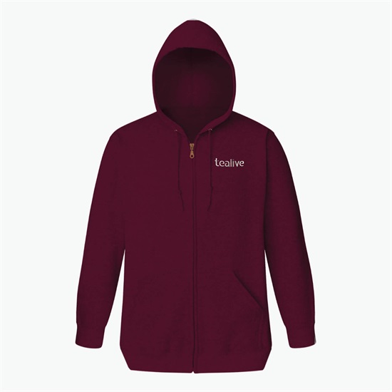 Blue Generation Cotton Blend Full Zip Hoodie - Embroidered