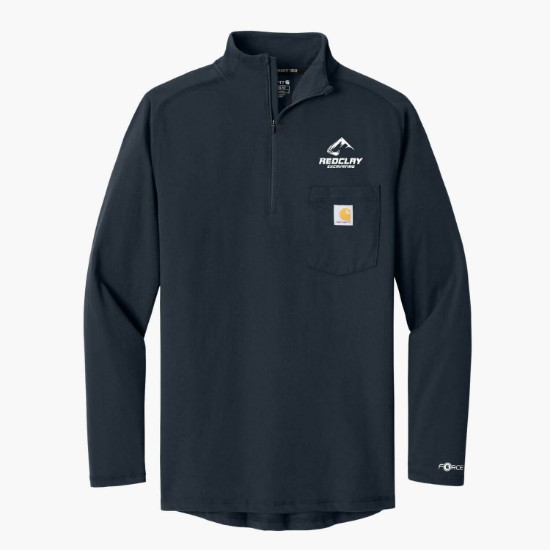 Carhartt Force® 1/4 Zip Long Sleeve Pocket T-Shirt