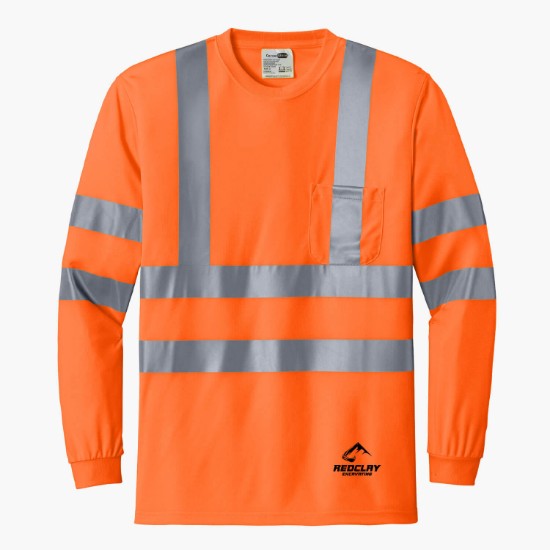 CornerStone® ANSI 107 Class 3 Snag Resistant Reflective Long Sleeve T-Shirt