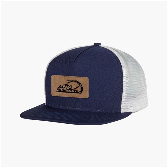 Merrimack Hat Co Knox Flat Bill Trucker Hat with Patch