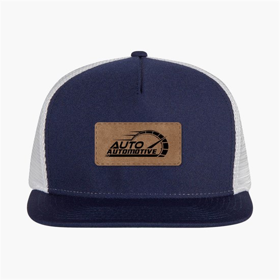 Merrimack Hat Co Knox Flat Bill Trucker Hat with Patch