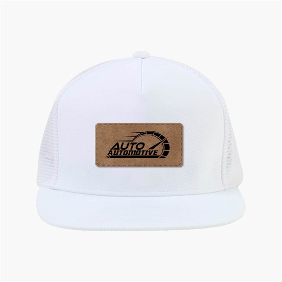 Merrimack Hat Co Knox Flat Bill Trucker Hat with Patch