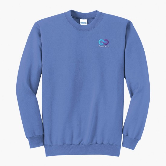 Port & Co Crewneck Sweatshirt - Embroidered