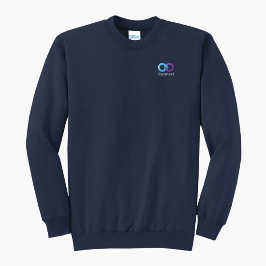 Port & Co Crewneck Sweatshirt - Embroidered