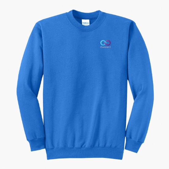 Port & Co Crewneck Sweatshirt - Embroidered