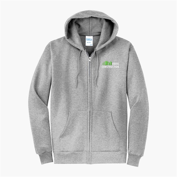 Port & Co Full-Zip Hooded Sweatshirt - Embroidered