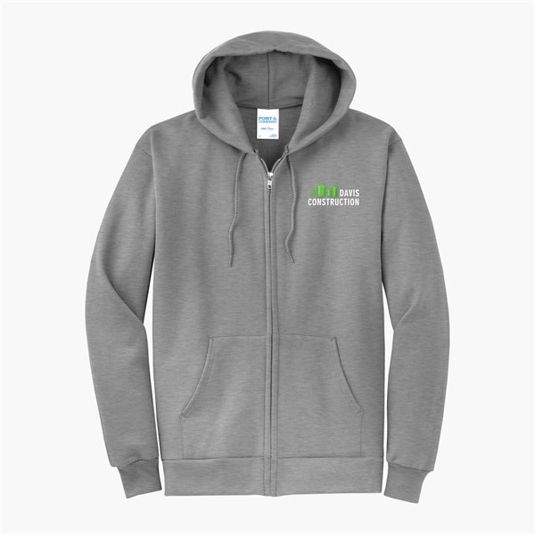 Port & Co Full-Zip Hooded Sweatshirt - Embroidered