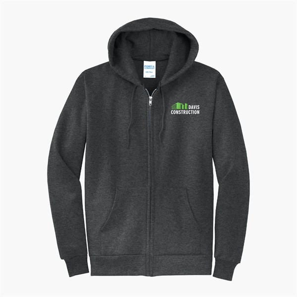 Port & Co Full-Zip Hooded Sweatshirt - Embroidered