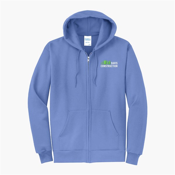 Port & Co Full-Zip Hooded Sweatshirt - Embroidered
