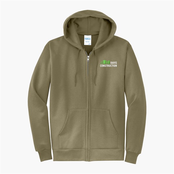 Port & Co Full-Zip Hooded Sweatshirt - Embroidered