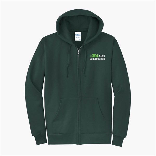 Port & Co Full-Zip Hooded Sweatshirt - Embroidered