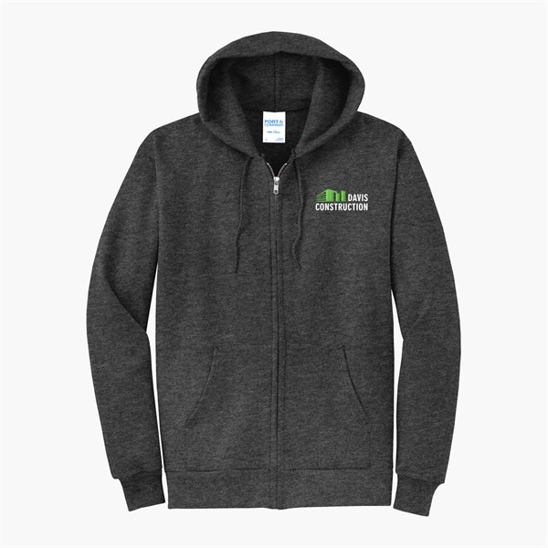 Port & Co Full-Zip Hooded Sweatshirt - Embroidered