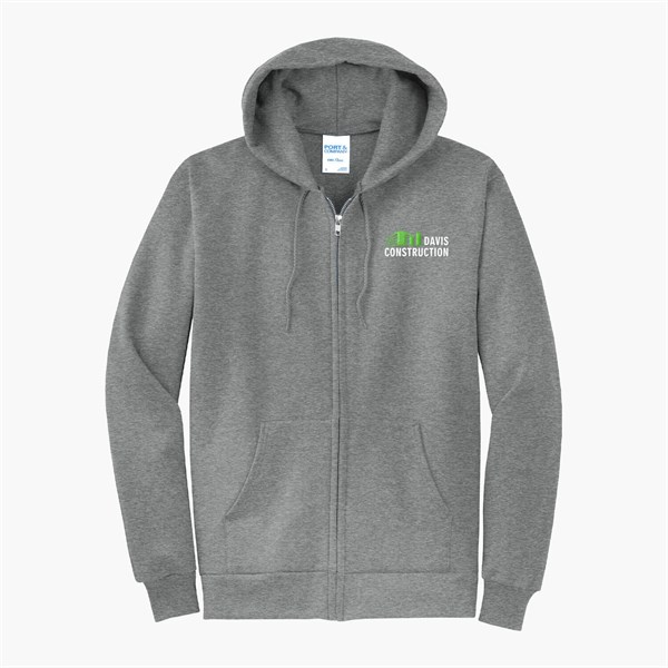 Port & Co Full-Zip Hooded Sweatshirt - Embroidered