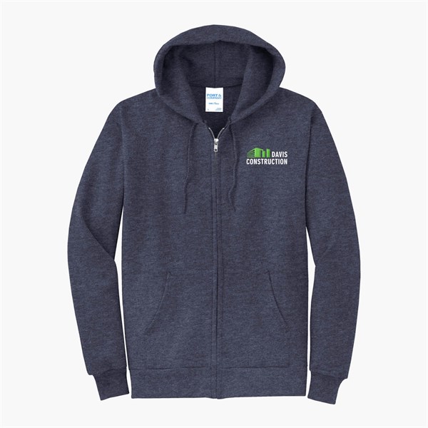 Port & Co Full-Zip Hooded Sweatshirt - Embroidered