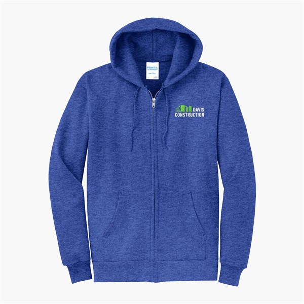 Port & Co Full-Zip Hooded Sweatshirt - Embroidered