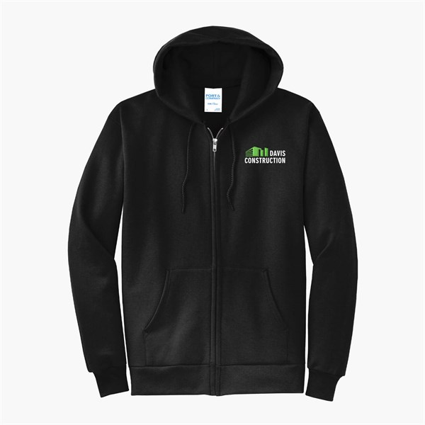 Port & Co Full-Zip Hooded Sweatshirt - Embroidered