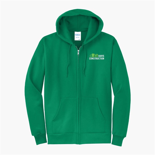 Port & Co Full-Zip Hooded Sweatshirt - Embroidered