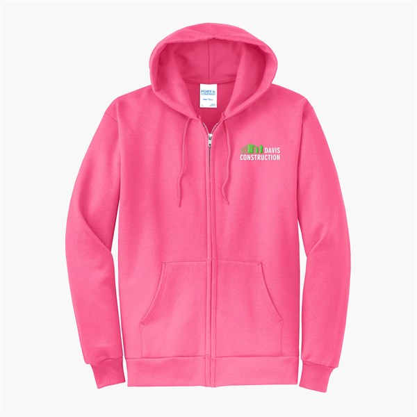 Port & Co Full-Zip Hooded Sweatshirt - Embroidered
