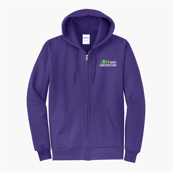 Port & Co Full-Zip Hooded Sweatshirt - Embroidered