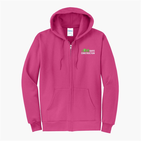 Port & Co Full-Zip Hooded Sweatshirt - Embroidered