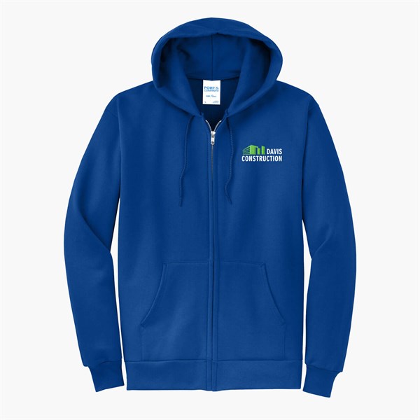 Port & Co Full-Zip Hooded Sweatshirt - Embroidered