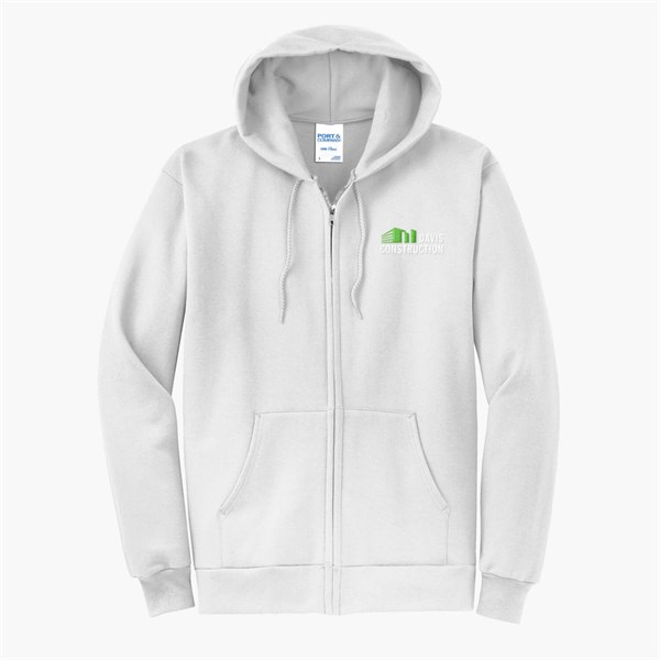 Port & Co Full-Zip Hooded Sweatshirt - Embroidered