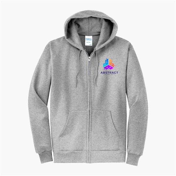 Port & Co Full-Zip Hooded Sweatshirt - Full Color