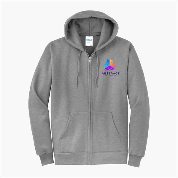 Port & Co Full-Zip Hooded Sweatshirt - Full Color