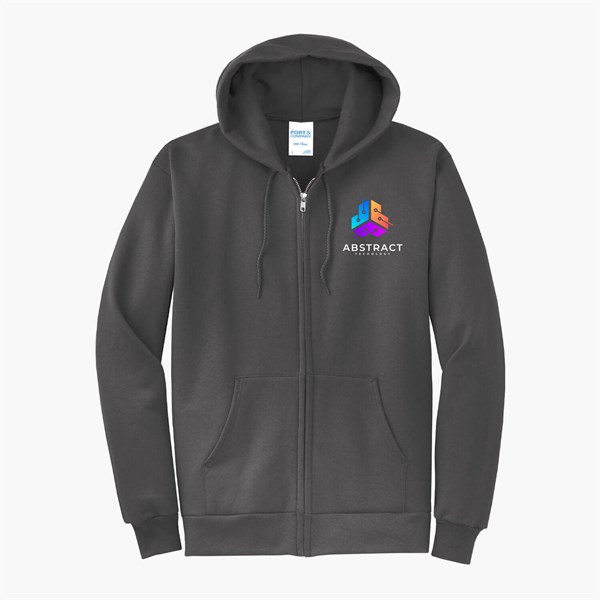 Port & Co Full-Zip Hooded Sweatshirt - Full Color