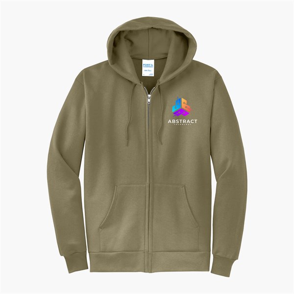Port & Co Full-Zip Hooded Sweatshirt - Full Color