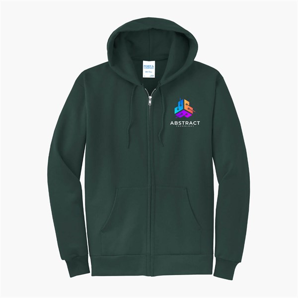 Port & Co Full-Zip Hooded Sweatshirt - Full Color