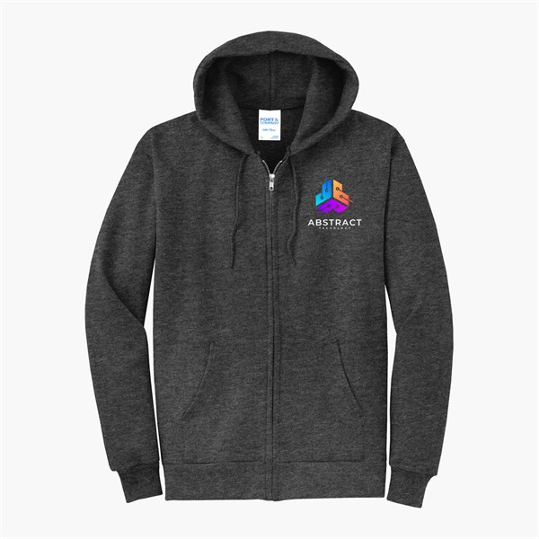 Port & Co Full-Zip Hooded Sweatshirt - Full Color