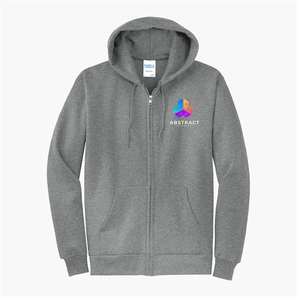 Port & Co Full-Zip Hooded Sweatshirt - Full Color