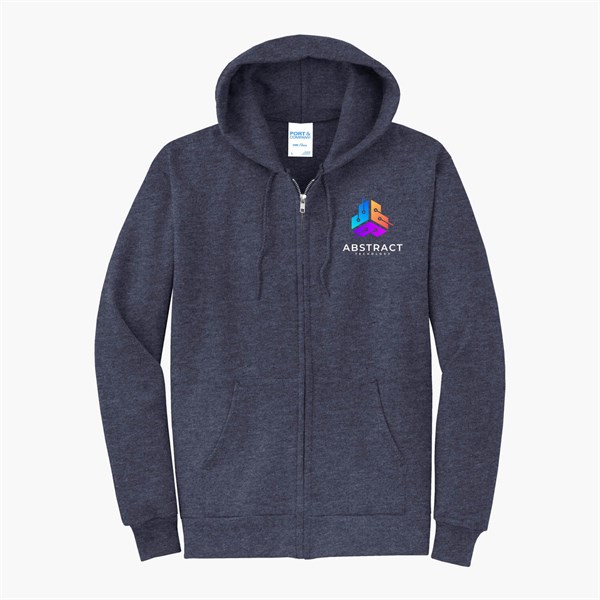 Port & Co Full-Zip Hooded Sweatshirt - Full Color
