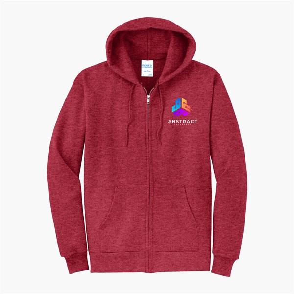 Port & Co Full-Zip Hooded Sweatshirt - Full Color
