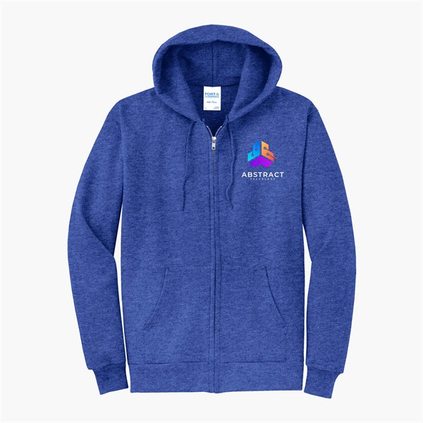 Port & Co Full-Zip Hooded Sweatshirt - Full Color