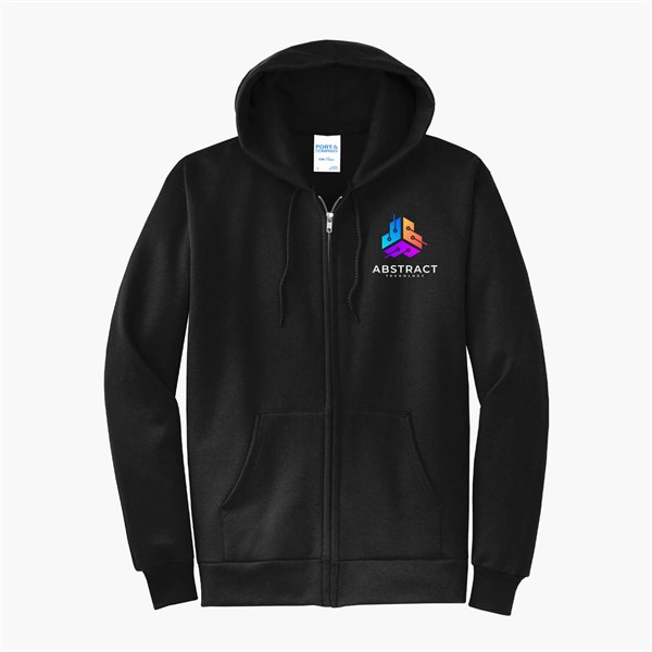 Port & Co Full-Zip Hooded Sweatshirt - Full Color