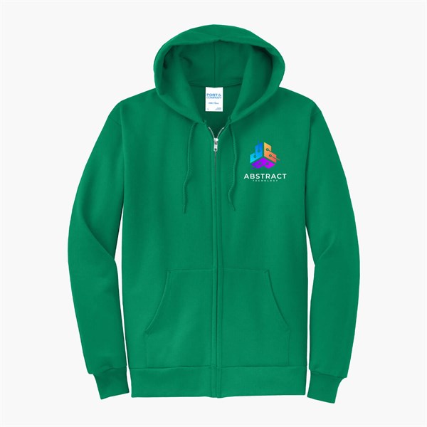 Port & Co Full-Zip Hooded Sweatshirt - Full Color