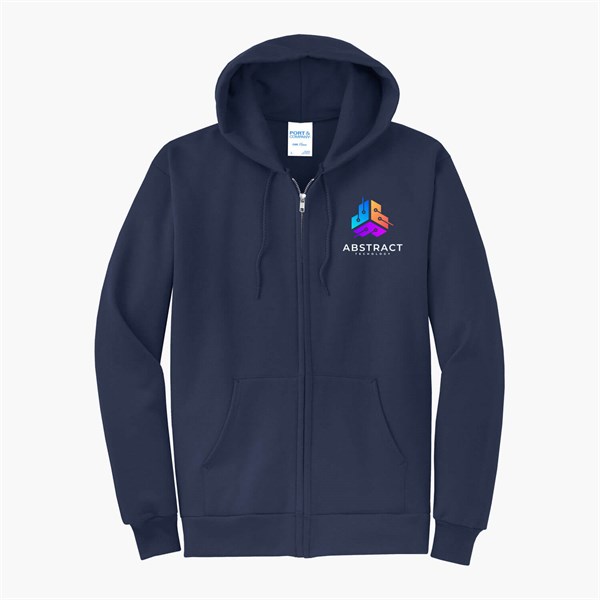 Port & Co Full-Zip Hooded Sweatshirt - Full Color